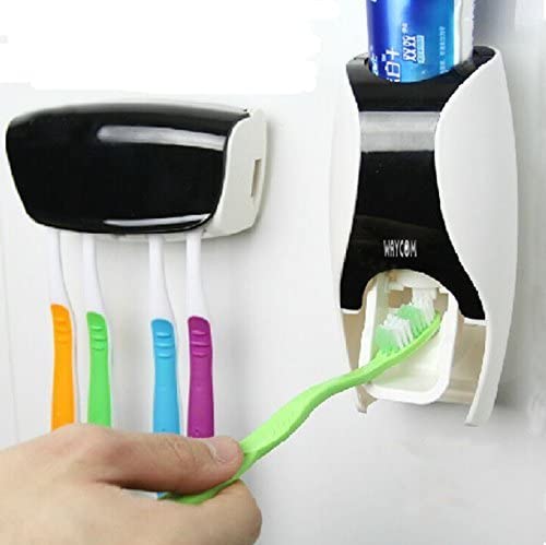 Toothpaste Dispenser & Toothbrush Holder