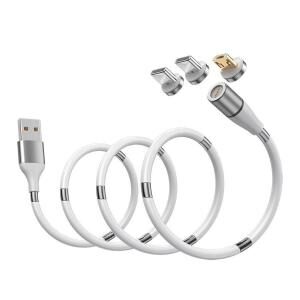 3-in-1 Magnetic Coil Charging Cable
