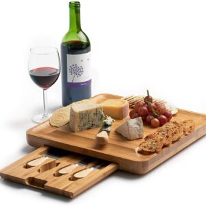 Cheese Board Set with Slide Out Drawer